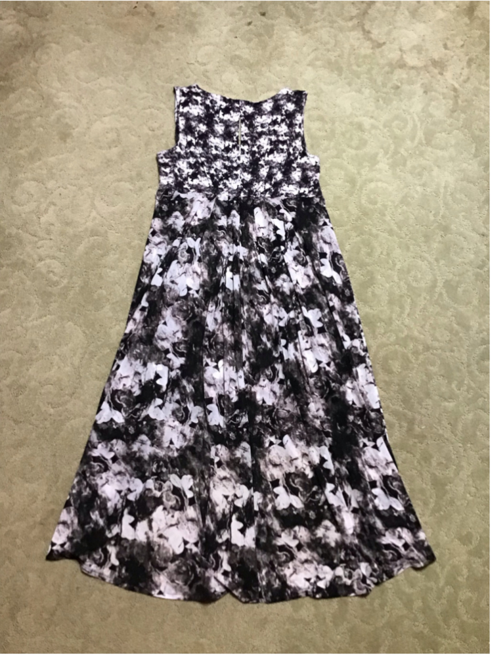 Simply Vera Vera Wang High Low Dress XL Black White Floral Soo Soft! - Picture 8 of 17